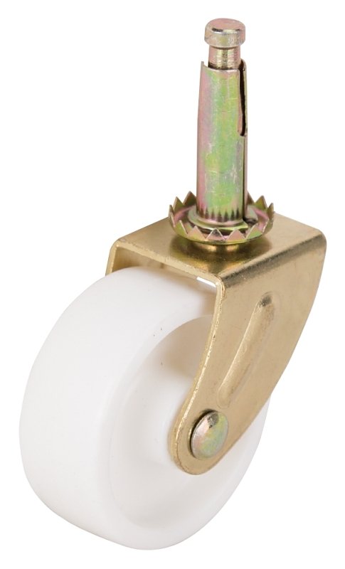 CASTER STEM SWIVL 2IN BRS/WHT 