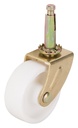 CASTER STEM SWIVL 2IN BRS/WHT 