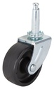 CASTER STEM SWIVL 2IN ZINC/BLK