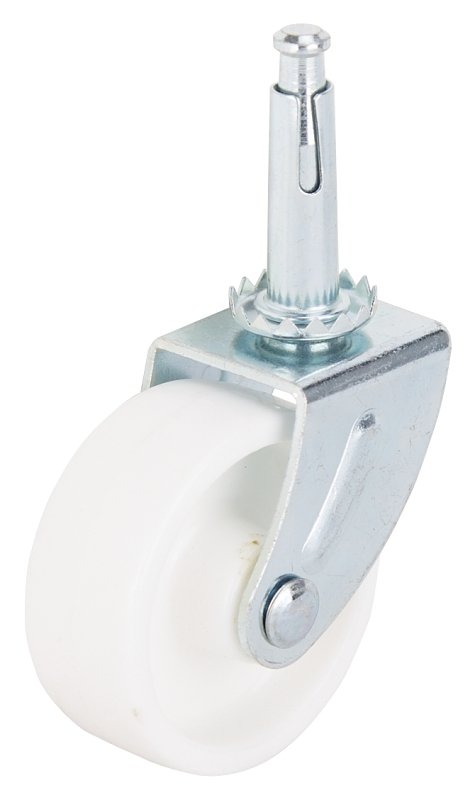 CASTER STEM SWIVL 2IN ZINC/WHT