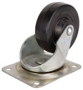 CASTER SWIVEL 4IN RUB/ZINC    