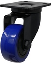 CASTER SWVL BLK-BLU 3IN 225LB 
