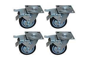 CASTERS FOUR PC SET VULCAN 5IN