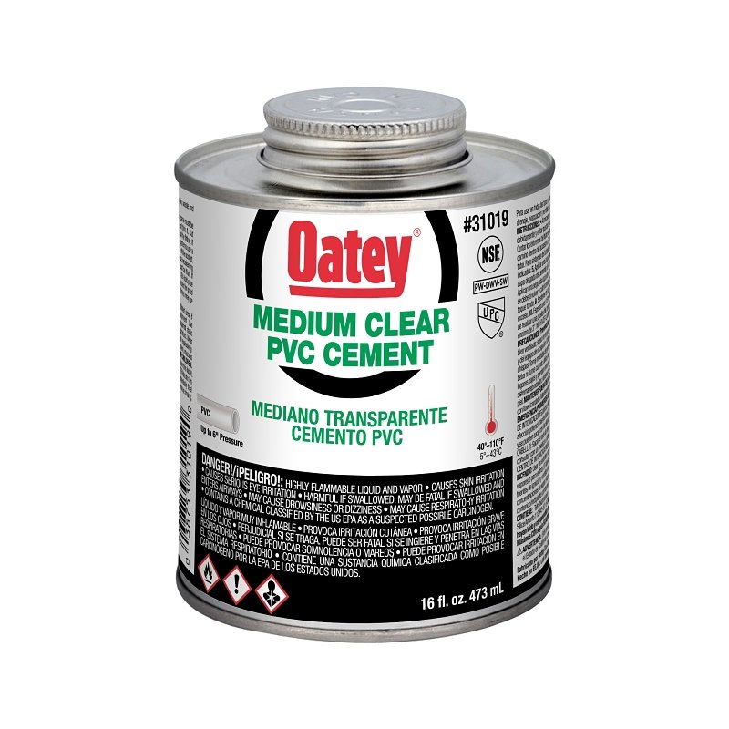 CEMENT PVC CLEAR MEDIUM 16OZ  
