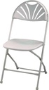CHAIR FLDING STEEL FRAME WHITE