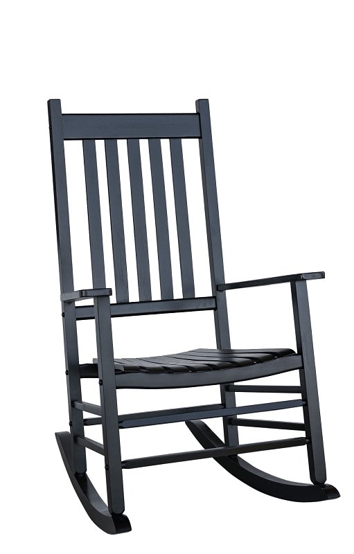 CHAIR ROCKER MISSION STYLE BLK