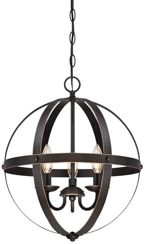 CHANDELIER ORB W/HIGHLGHTS 3LT