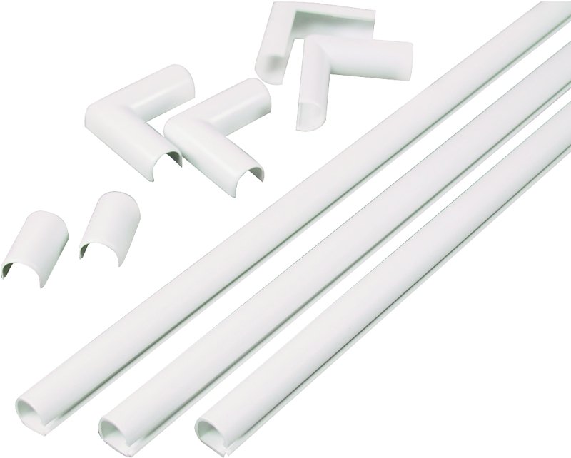 CHANNEL CORD PVC 3-3FT SEC WHT