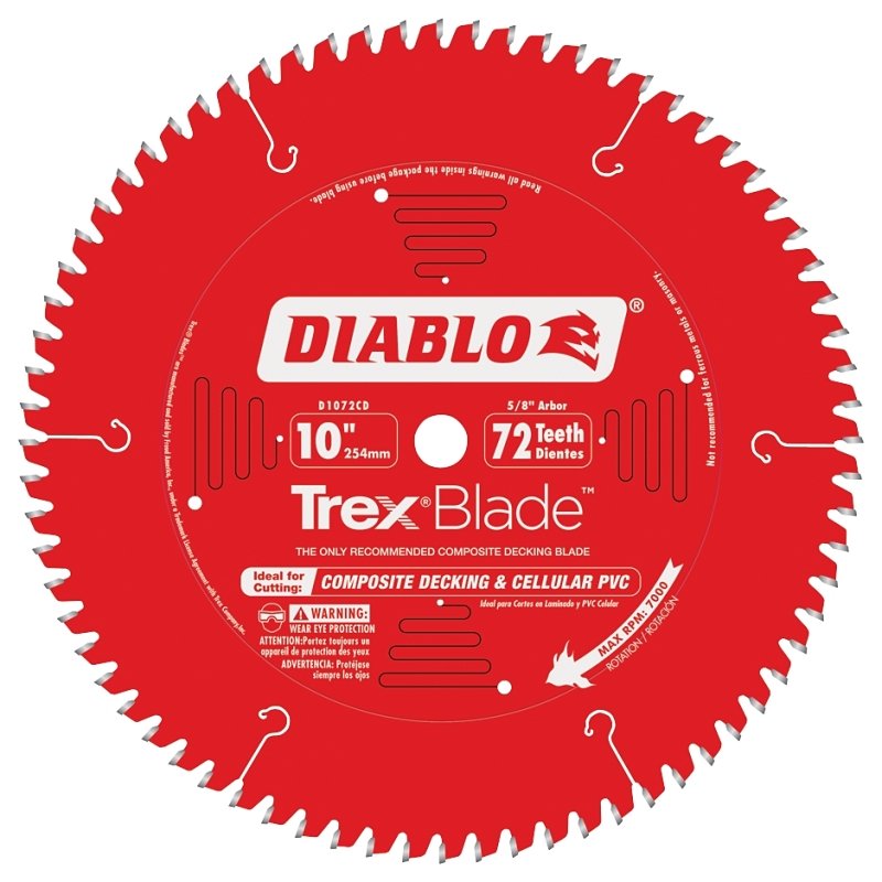 CIRC SAW BLADE 10-72T  DECK   