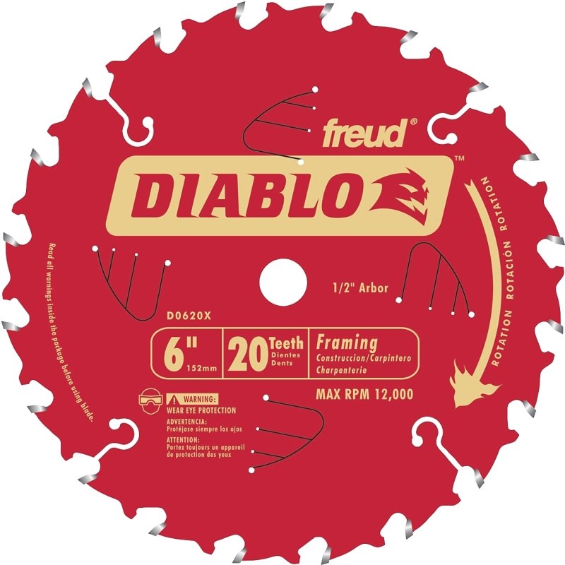 CIRC SAW BLADE 6IN 20T FRAMING