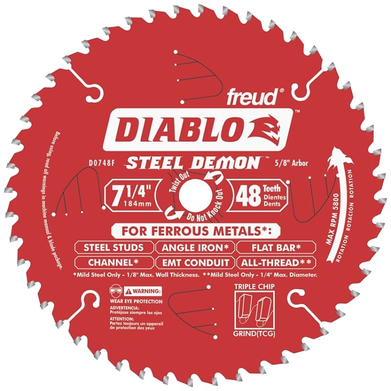 CIRC SAW BLADE 7-1/4 48T METAL