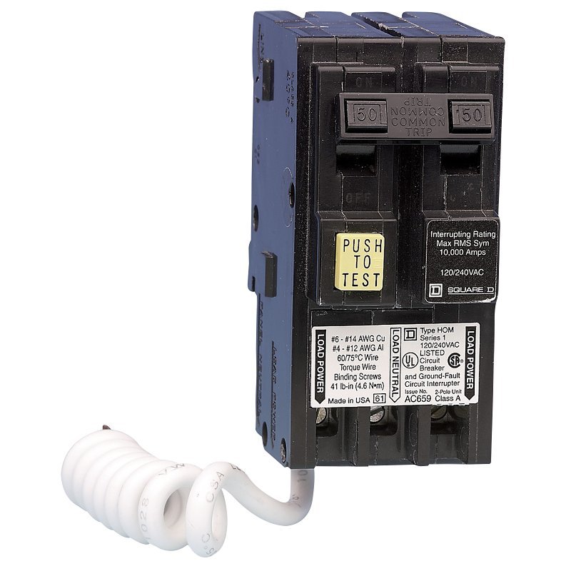 CIRCUIT BREAKR GFCI HOM 2P 50A