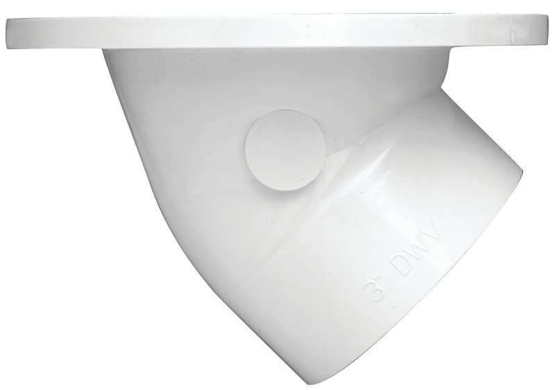 CLOSET FLANGE PVC 45 DEGREE   