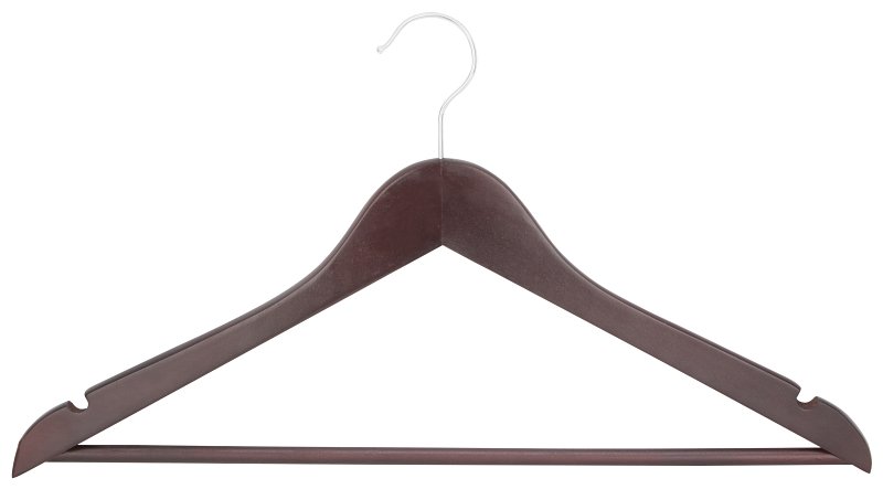 CLOTHES HANGER MAHOGANY 5PC   