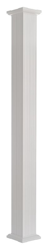 COLUMN 8INX10FT SQ WHITE ALUM 