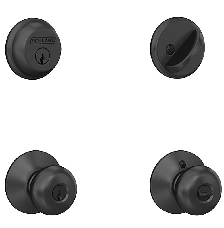 COMBO KEYED PLYMOUTH MATTE BLK