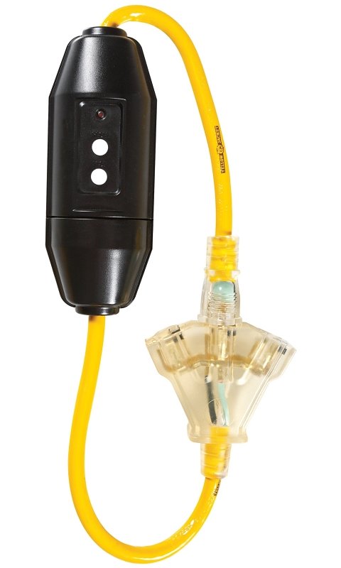 CORD EXT GFCI3OUT 12/3 2FT YEL
