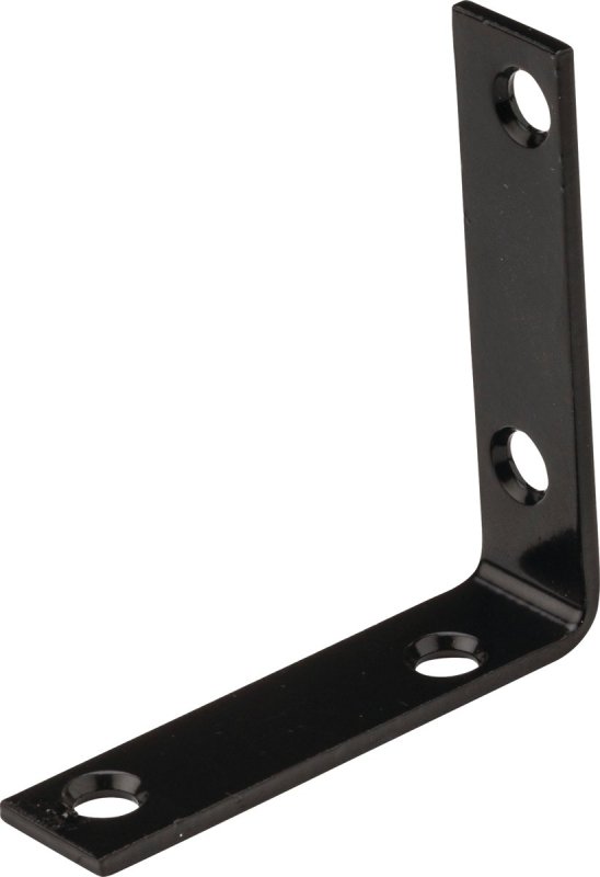 CRNR BRACE 3X3/4IN BLK        