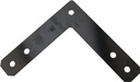 CRNR PLATE 12X2-1/2X3/16IN BLK