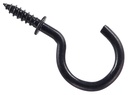 CUP HOOK BLACK 1IN            