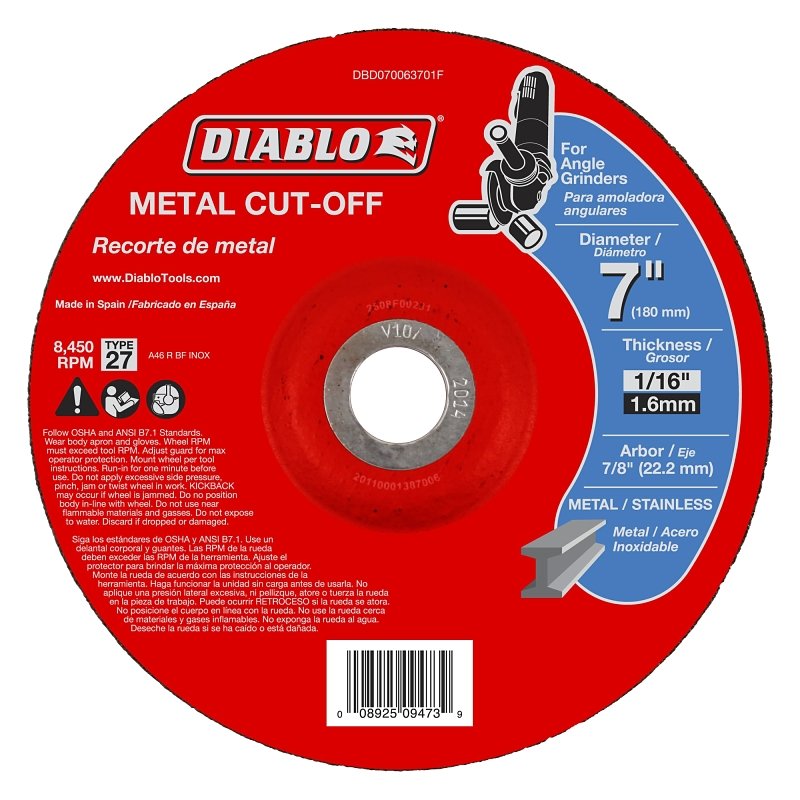 CUTOFF DISC METAL DC 7 IN     