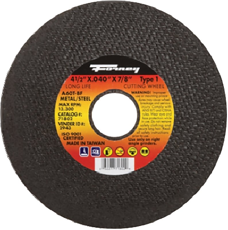 CUTOFF WHEEL TYP1 STL 4.5X.040