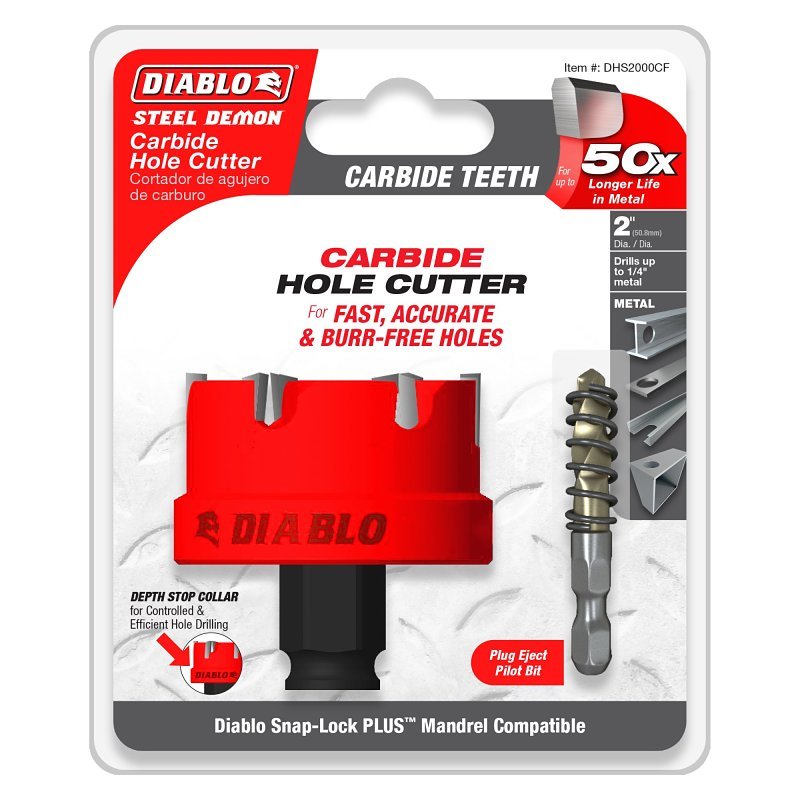 CUTTER HOLE CARBIDE TEETH 2IN 