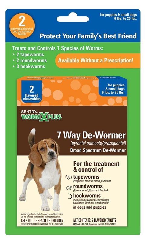DE-WORMER 7 WAY SMALL DOG 2CT 