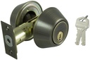 DEADBOLT DBL CYL 6-WAY ANT BRS