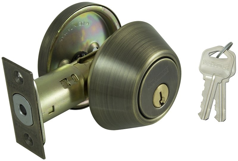 DEADBOLT SNGL CYL 6-WAY ANTBRS