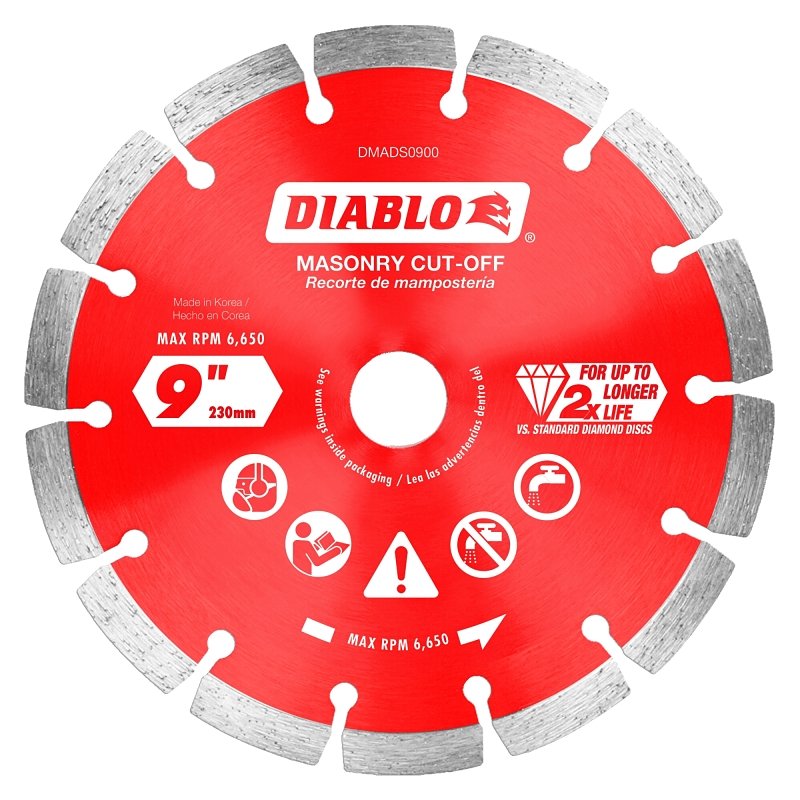 DISC CUT-OFF DMND SEGMENTD 9IN
