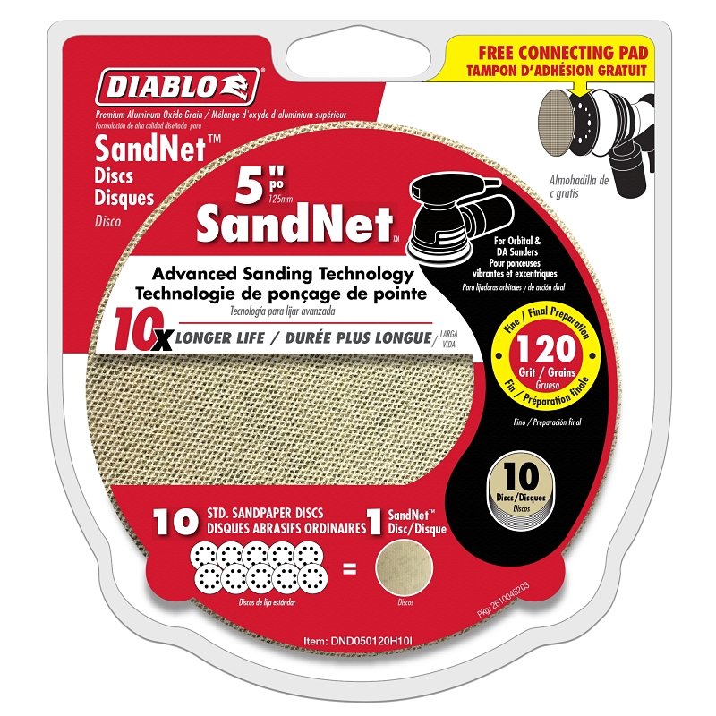 DISC SANDING PAPER 120GRIT 5IN