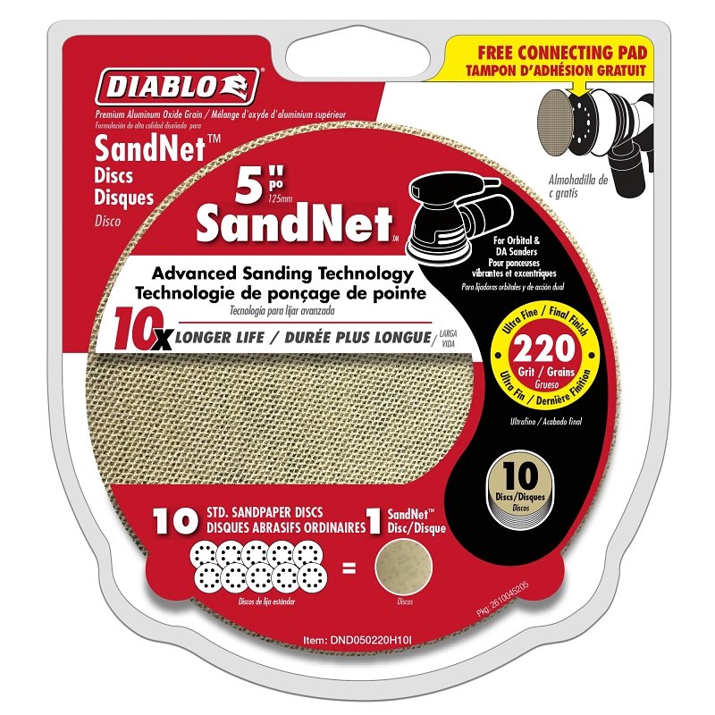 DISC SANDING PAPER 220GRIT 5IN