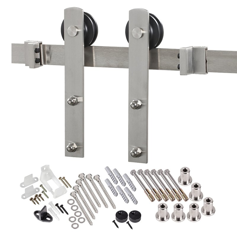 DOOR BARN HDWR KIT STNLS STEEL