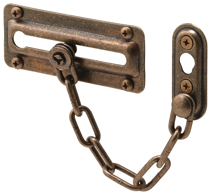 DOOR GUARD CHAIN BRASS ANT BRS