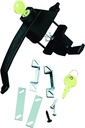 DOOR LATCH PUSH BTN COLNL BLK 
