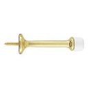 DOOR STOP RIGID RND BRASS 3IN 