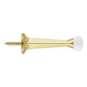 DOOR STOP RIGID SQ BRASS 3IN  