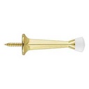 DOOR STOP RIGID SQ BRASS 3IN  