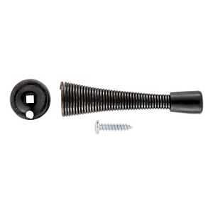 DOOR STOP SPRING MATTE BLK 3IN