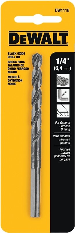 DRILL BIT BLACK OXIDE 1/4IN   