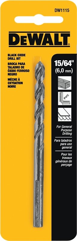 DRILL BIT BLACK OXIDE 15/64IN 