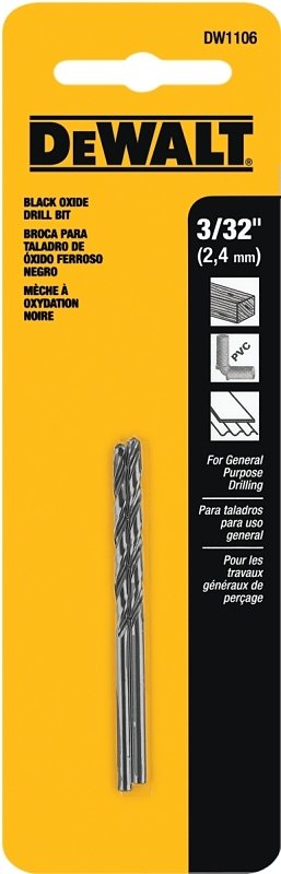 DRILL BIT BLACK OXIDE 3/32IN  