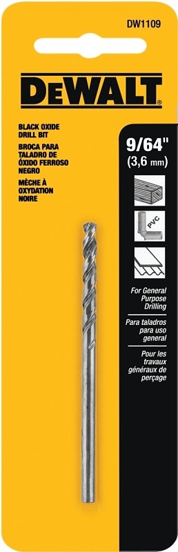 DRILL BIT BLACK OXIDE 9/64IN  