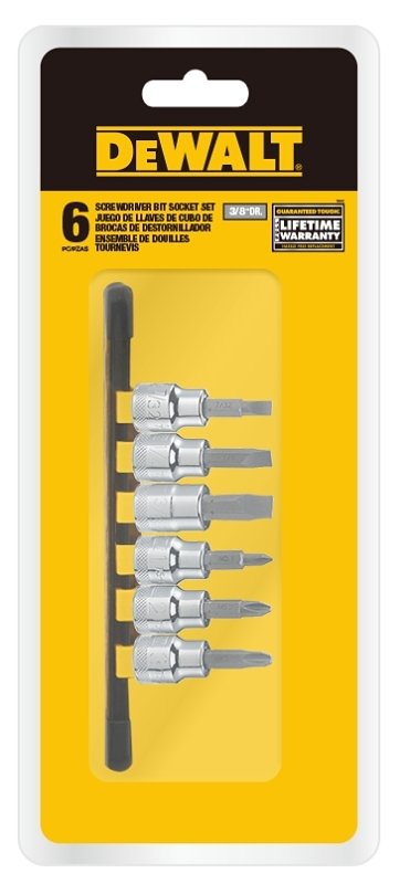 DRIVE BIT SCREW 3/8 DRIVE 6PC 