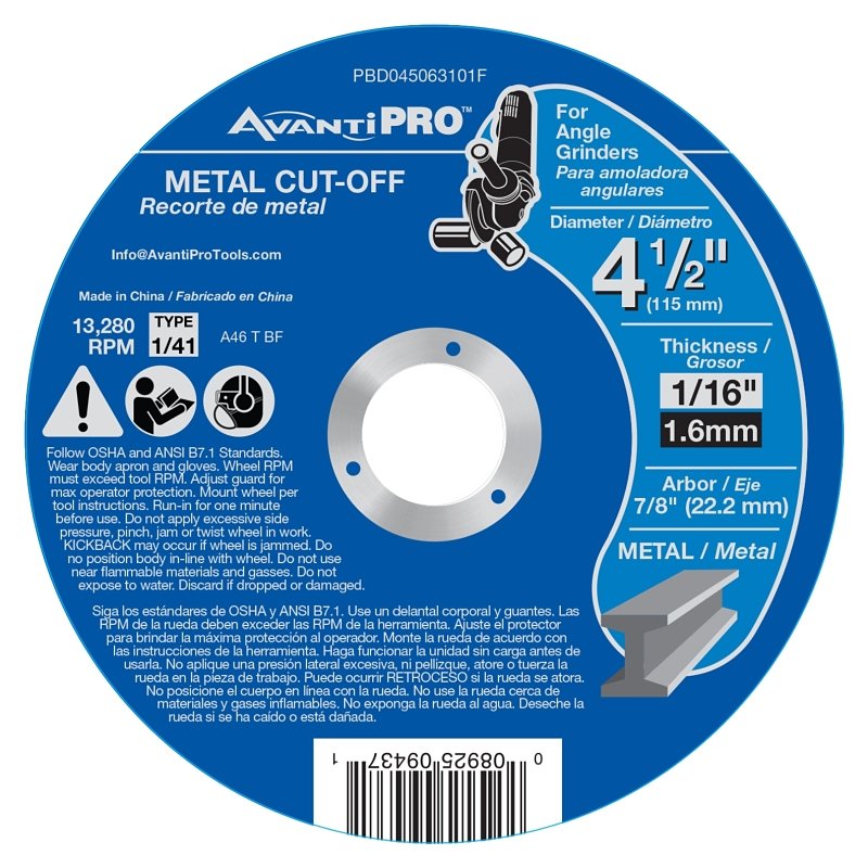 DSC CTOFF MTL 4-1/2X1/16X7/8IN