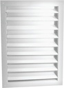 DUAL LOUVER 12X12IN WHITE ALUM