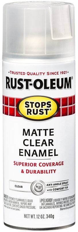 ENAMEL SPRAY RUST MAT CLR 12OZ