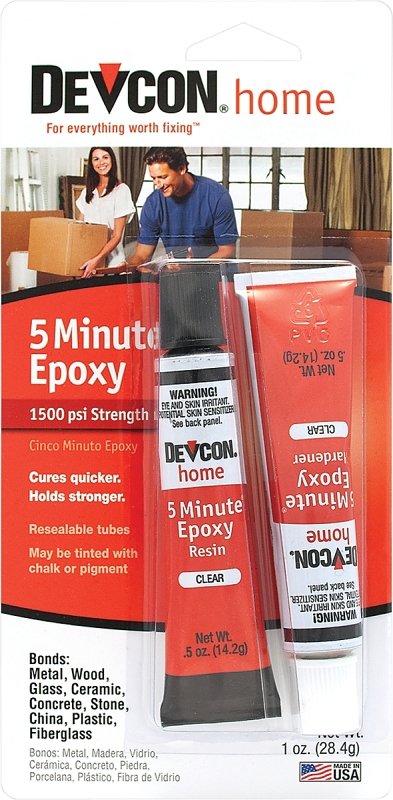 EPOXY GEL 2-PART 5 MIN CLR 1OZ