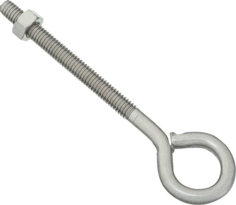 EYE BOLT W/NUT 5/16X5IN SS    